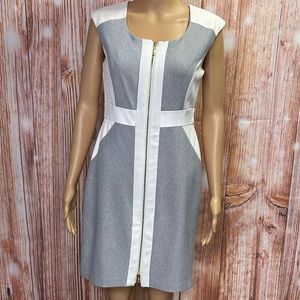 Sandra Darren Zip Front Sheath Dress